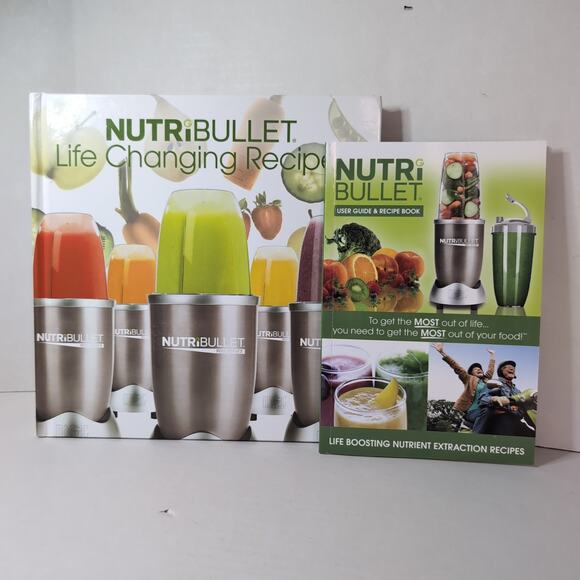 Lot of 2 Nutribullet Books Life Changing Recipes User Guide & Recipe Book - Picture 1 of 12